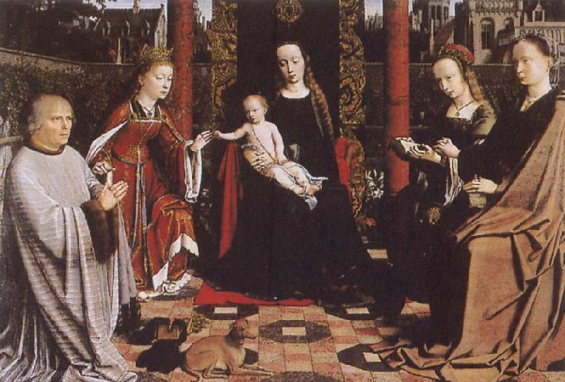 Gerard David The Virgin and Child with Saints and Donor Sweden oil painting art